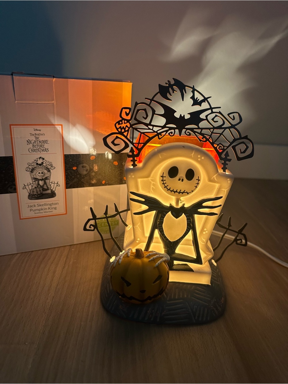 Scentsy Jack Skellington Pumpkin King Wax Warmer Disney Nightmare Before Christm